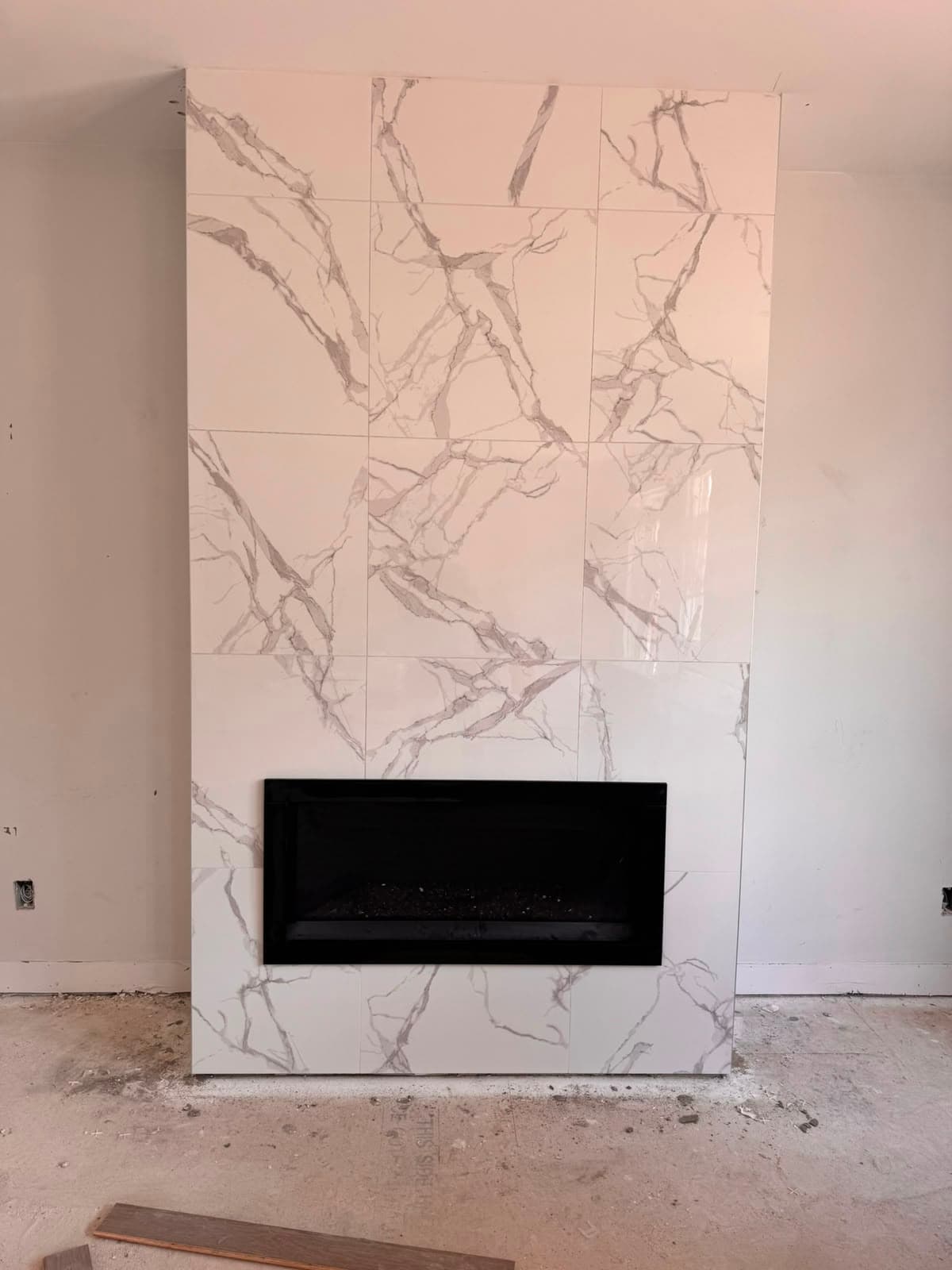 Marble-Look Fireplace Surround